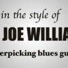 Big Joe Williams Style