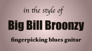 In the style of Big Bill Broonzy with Eric Noden